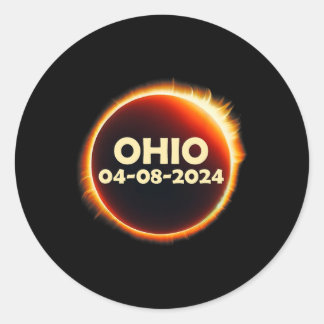 Sticker Rond Éclipse solaire totale 2024 Ohio