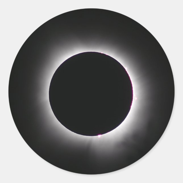Sticker Rond Éclipse solaire totale 8 avril 2024 (Devant)