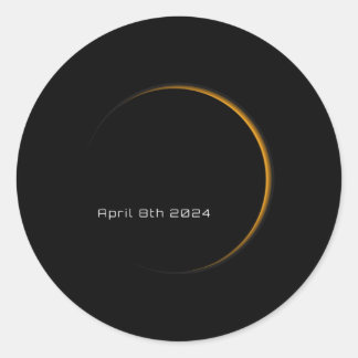 Sticker Rond Éclipse Solaire Totale Des Grands Américains 8 Avr