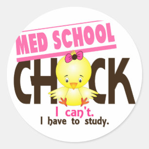 Sticker Rond École de médecine Chat 1