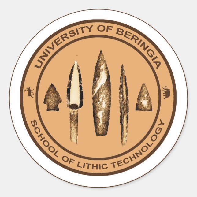 Sticker Rond Ecole de Technologie Lithique de Beringia (Devant)