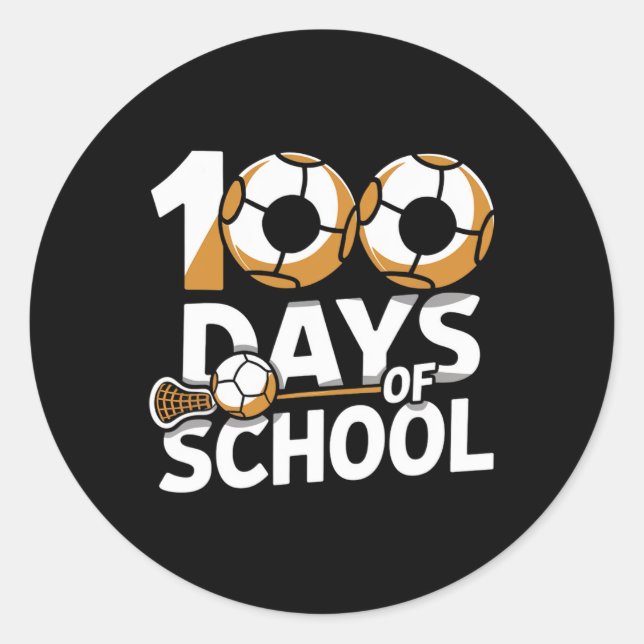 Sticker Rond École Étudiante Enseignant Enfants 100 Jours D'Éco (Devant)