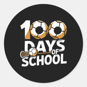 Sticker Rond École Étudiante Enseignant Enfants 100 Jours D'Éco