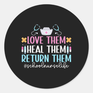 Sticker Rond École Infirmière Vie École Infirmière Infirmière A