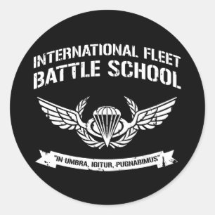 Sticker Rond École internationale Ender de bataille de flotte