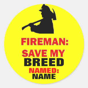 Sticker Rond Économies de coutume de sécurité incendie mon