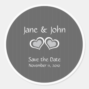Sticker Rond Économies élégantes élégantes le mariage de date