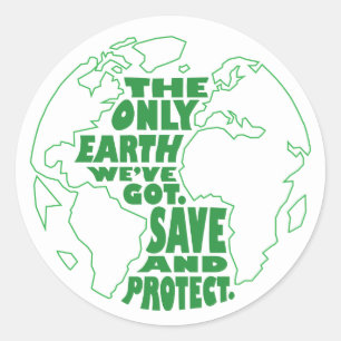 Sticker Rond Économies simples l'autocollant de la terre