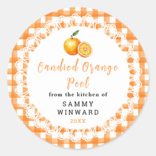 Sticker Rond Écorce d'orange confite maison