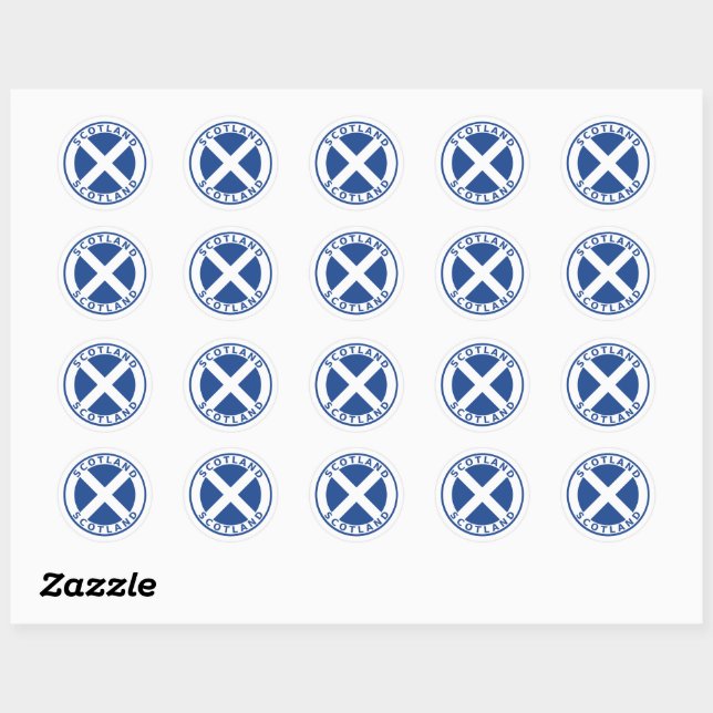 Sticker Rond Écosse (Feuille)