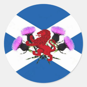 Sticker Rond Écosse Lion rampant