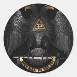 Sticker Rond Ecosse Rite 32 Degree Mason Eagle