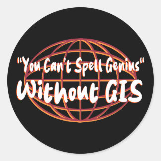 Sticker Rond Écran géospatial/Surveyeur