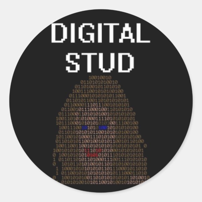 Sticker Rond Écran numérique (Devant)