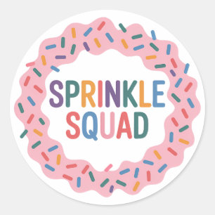 Sticker Rond Écrasage Saupoudrer bébé