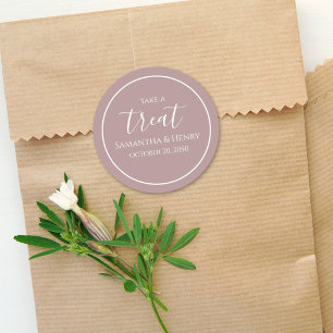 Sticker Rond Écriture calligraphique simple pour mariage Tons r