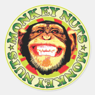 Sticker Rond Écrous de singe