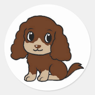 Sticker Rond ecs foie et tan dessin animé