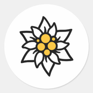 Sticker Rond Edelweiss