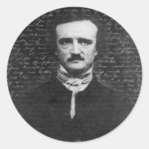 Sticker Rond Edgar Allan Poe