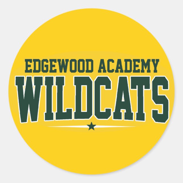 Sticker Rond Edgewood Academy; Wildcats (Devant)