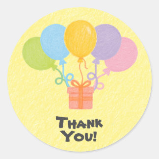 Sticker Rond Editable Crayon Style – Balloon Bash Birthday