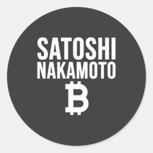 Sticker Rond Édition Blanche Satoshi Nakamoto
