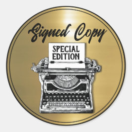Sticker Rond Edition spéciale Signé Copie Gold