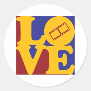 Sticker Rond Édition vidéo amour