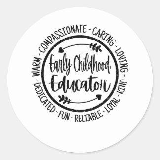 Sticker Rond Éducateur de la petite enfance minuscule enseignan