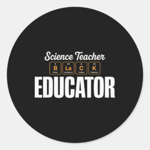 Sticker Rond Éducateur de professeur de science de tableau péri