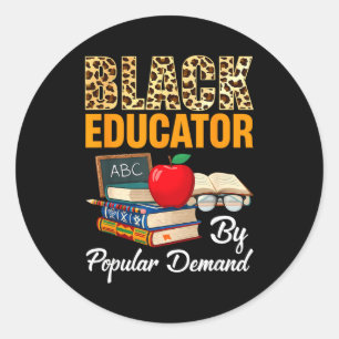 Sticker Rond Éducateur noir Mois de l'histoire des Noirs Afriqu