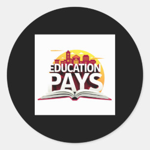 Sticker Rond Éducation Pays Formation Motivationnelle Conceptio