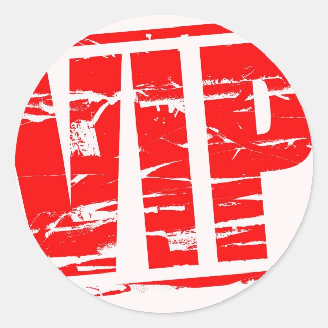 Sticker Rond Effet tampon VIP (Devant)