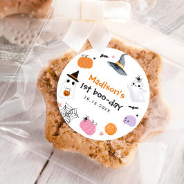 Sticker Rond Éffrayant Un Halloween 1er Anniversaire
