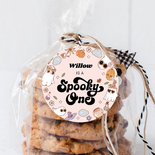 Sticker Rond Éffrayant Un Halloween Super 1er anniversaire