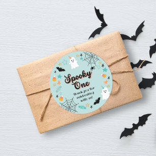 Sticker Rond Éffrayant Un Sexe Neutre Halloween Anniversaire