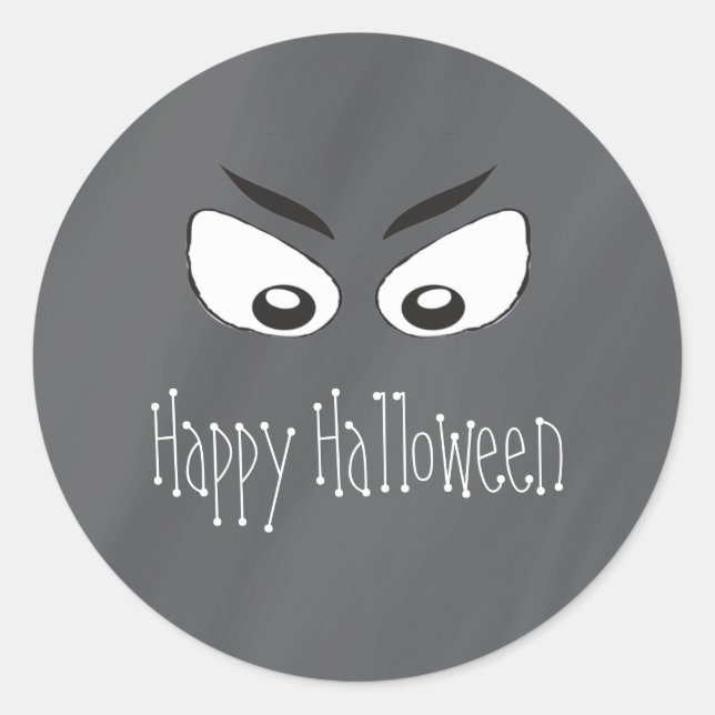 Sticker Rond Effrayer les yeux Éffrayants (Devant)