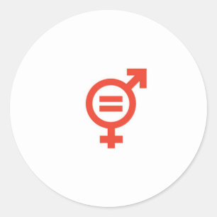 Sticker Rond Égalité=des sexes