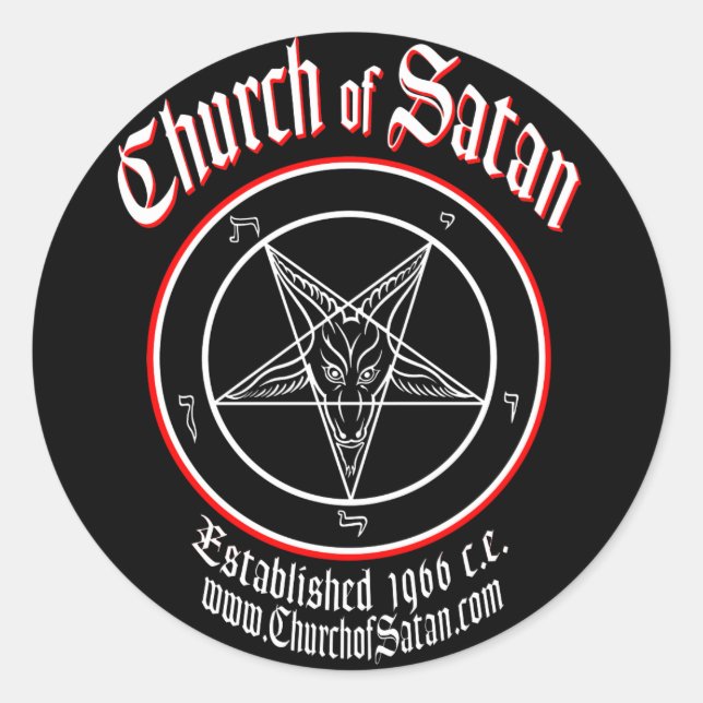 Sticker Rond Église de Satan Decal Set (Devant)