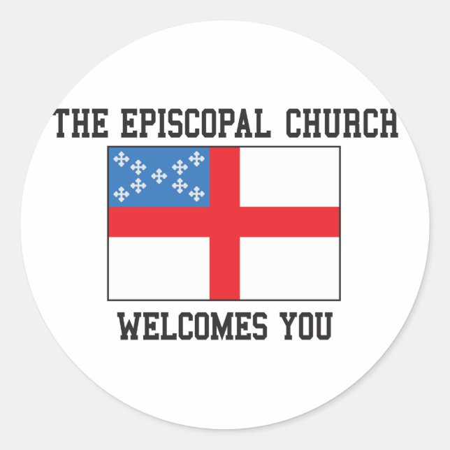 Sticker Rond Église épiscopale (Devant)
