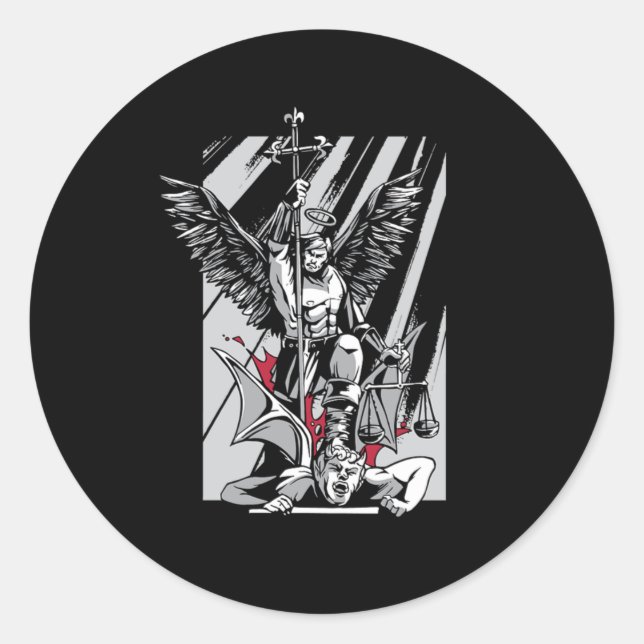 Sticker Rond Église Saint-Michel-Archangel d'Evil (Devant)