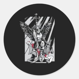 Sticker Rond Église Saint-Michel-Archangel d'Evil