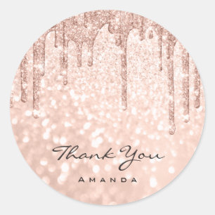 Sticker Rond Égouttements nuptiales de parties scintillantes d