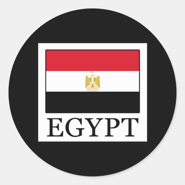 Sticker Rond Égypte (Devant)