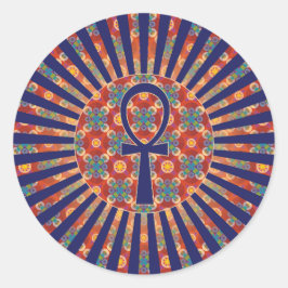 Sticker Rond Égypte ancienne : Croix d'Ankh