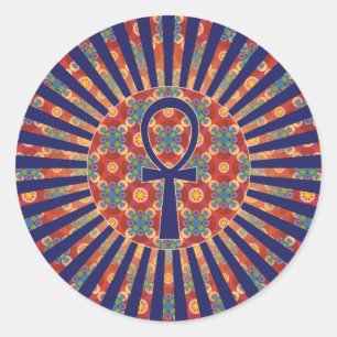 Sticker Rond Égypte ancienne : Croix d'Ankh