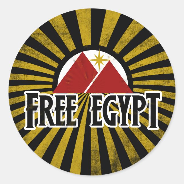 Sticker Rond Egypte libre (Devant)