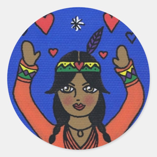 Sticker Rond Ehawee propage l'amour (stickers) (Devant)