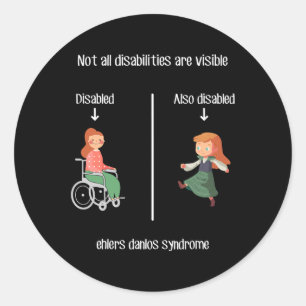 Sticker Rond Ehlers Danlos Syndrome Toutes Les Personnes Handic